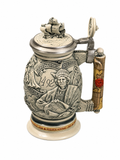 Vintage Christopher Columbus 1492 Commemorative Beer Stein with Pewter Lid