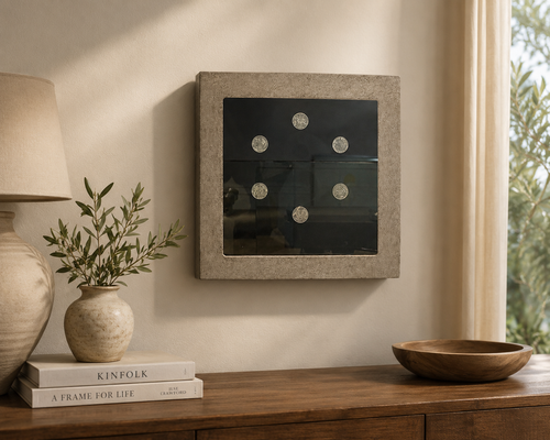 Framed Yin & Yang Coin Shadow Box Wall Art