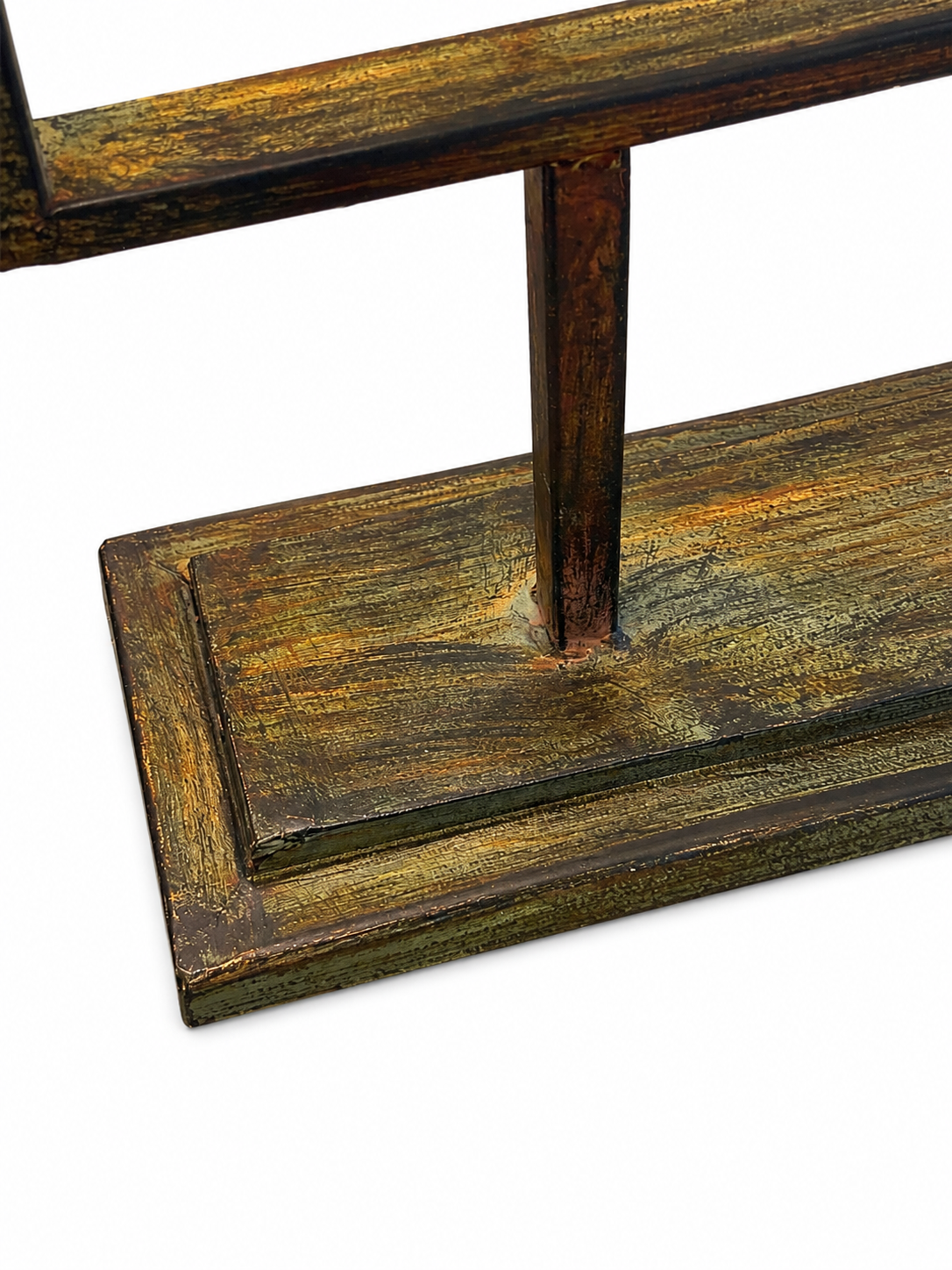 Modern Industrial Metal & Faux Stone Tabletop Sculpture