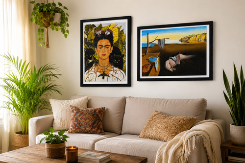 Frida Kahlo & Salvador Dalí Framed Puzzle Art Bundle (Set of 2)