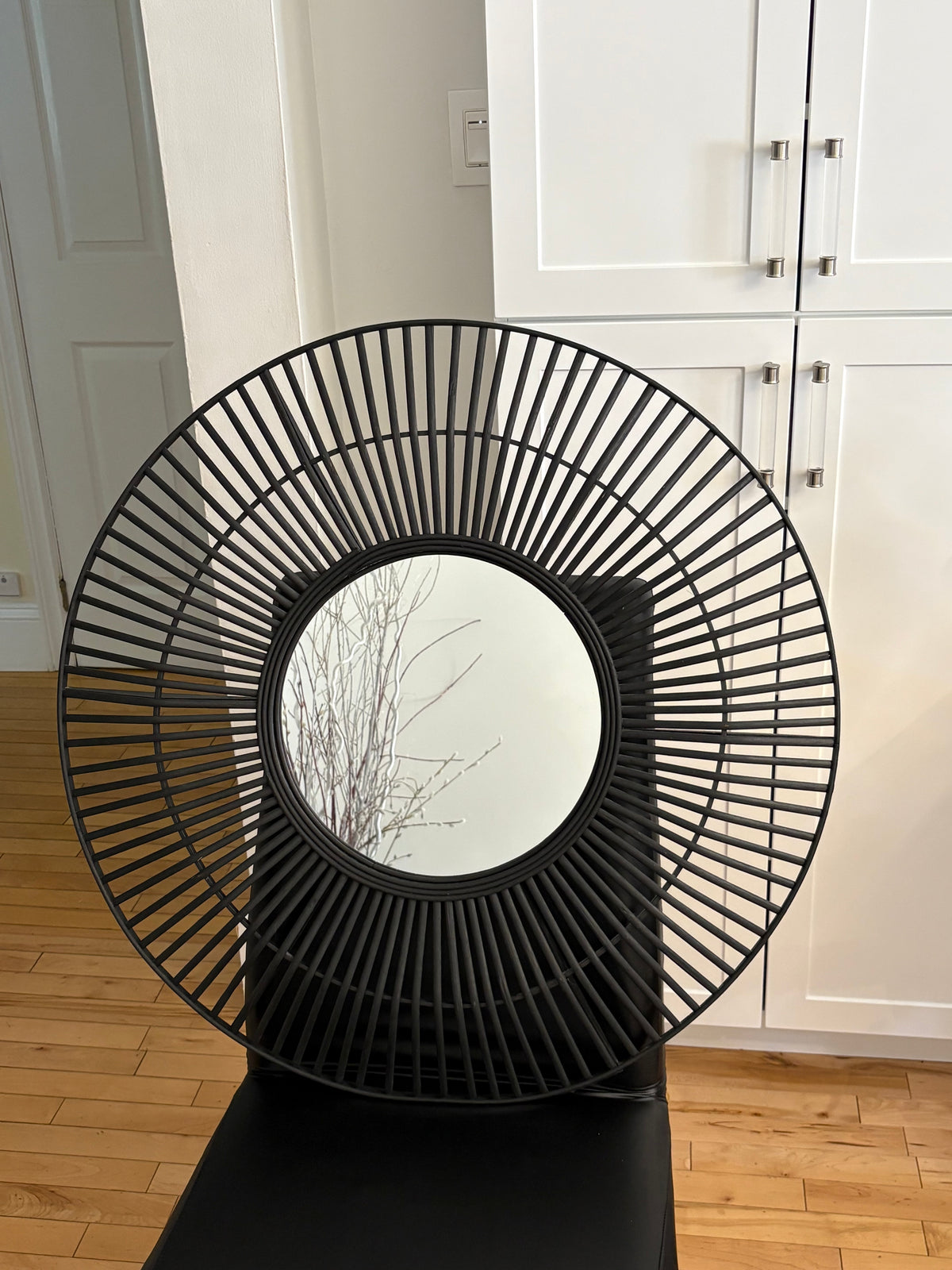 Black Sunburst Statement Wall Mirror