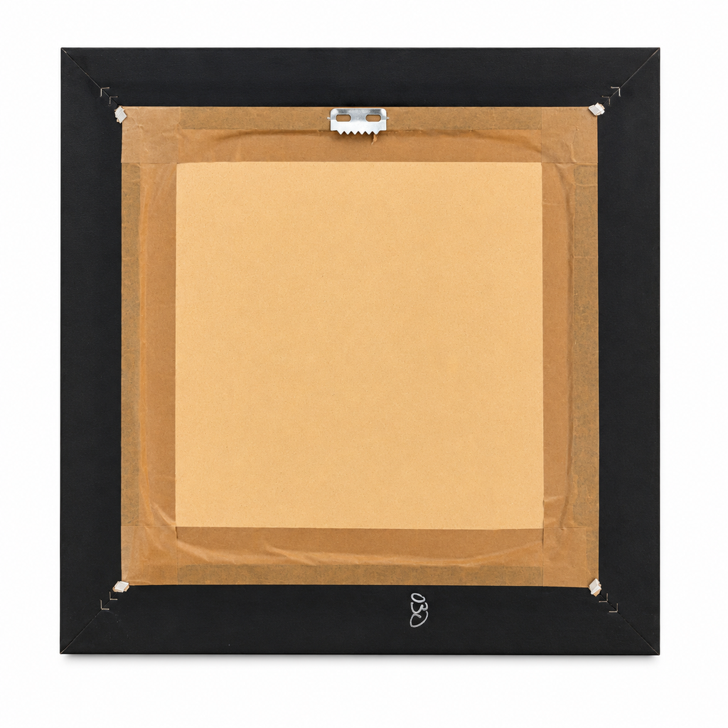 Framed Zebra Stripe Wall Art – Distressed Bronze Finish