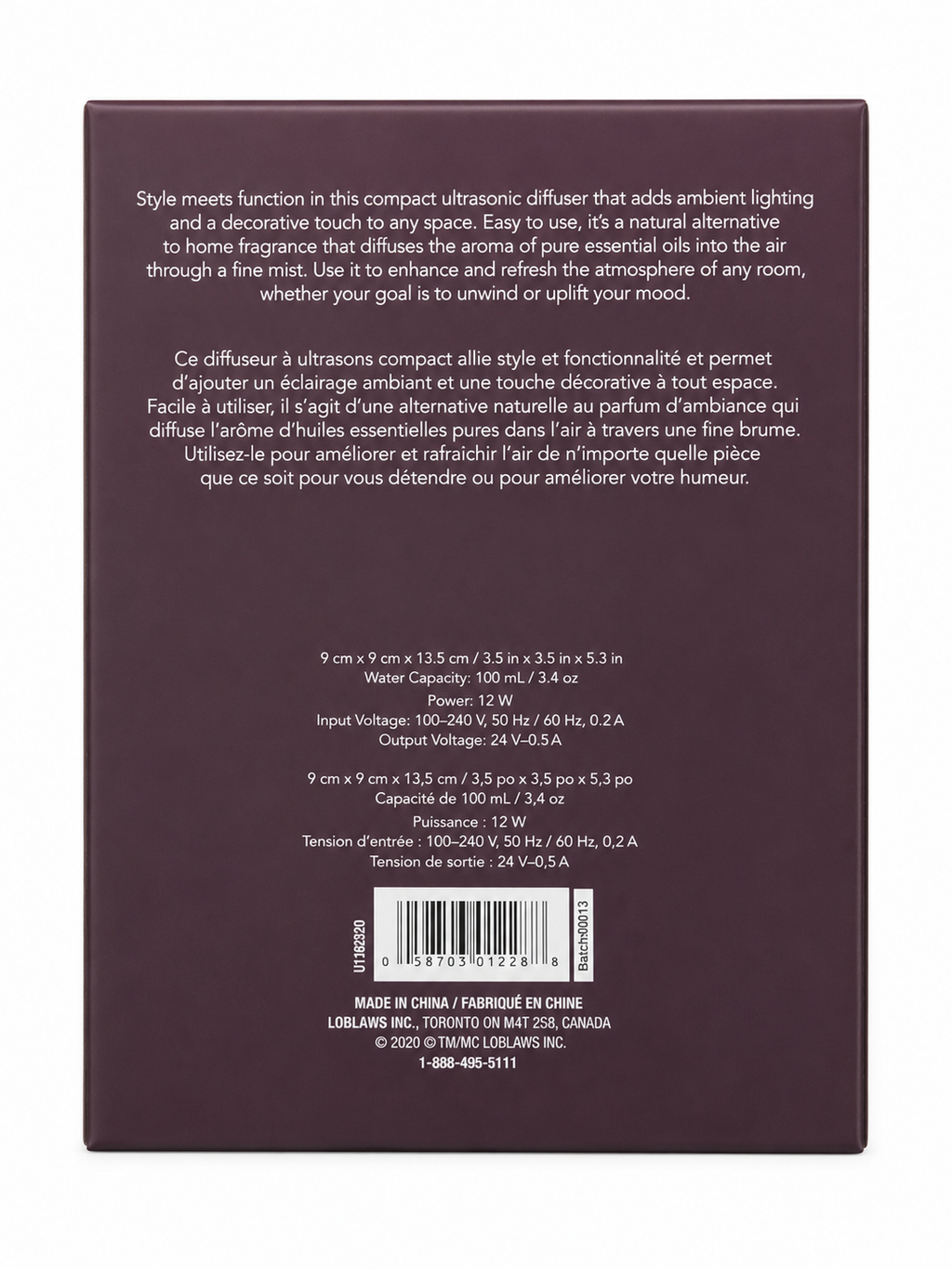Nordic Frost Ultrasonic Essential Oil Diffuser
