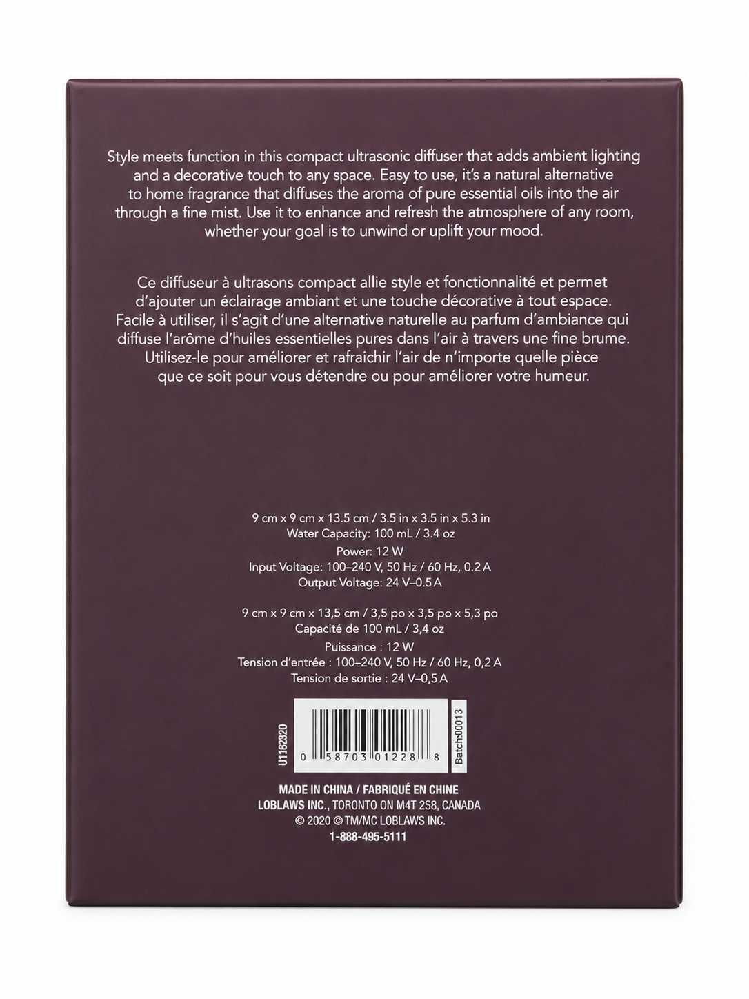 Nordic Frost Ultrasonic Essential Oil Diffuser