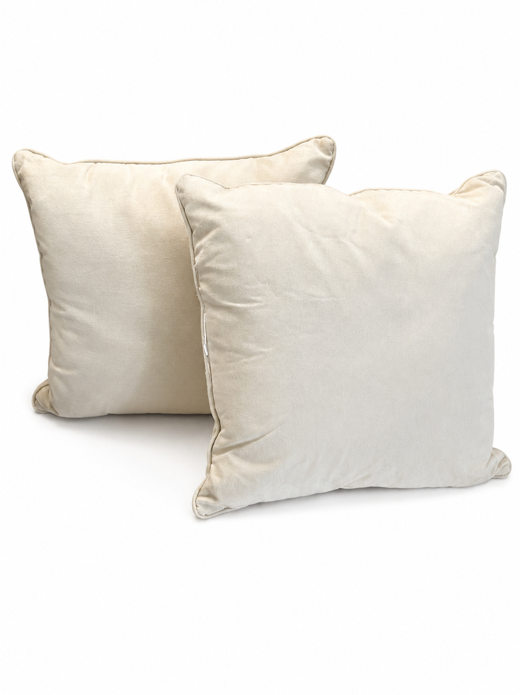 Set of 2 Embroidered Decorative Throw Pillows – Ivory & Sage Medallion Design