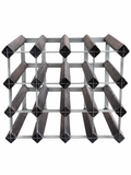 Industrial Wood & Metal 16-Bottle Wine Storage Rack