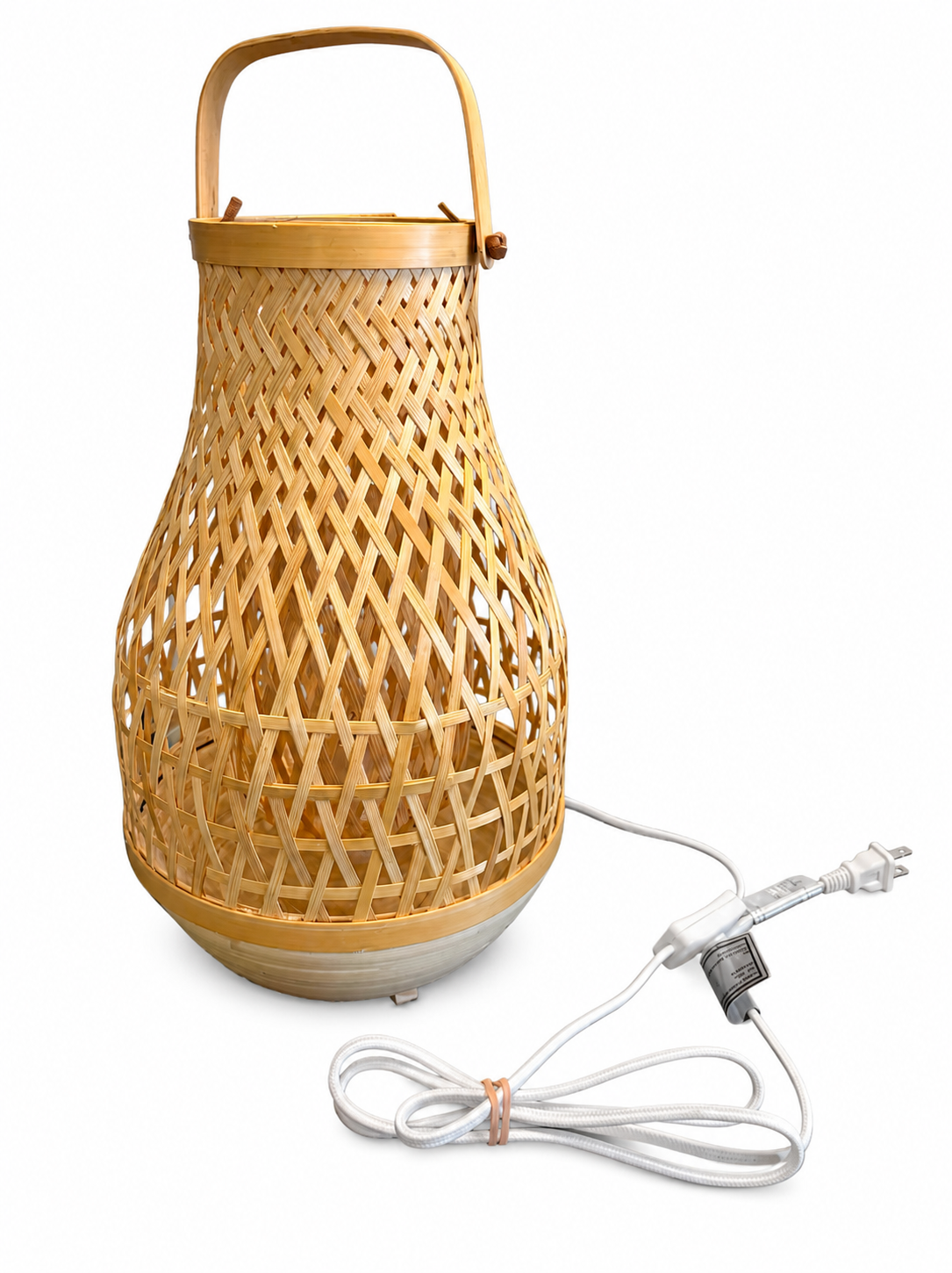 Handwoven Bamboo Lantern Table Lamp