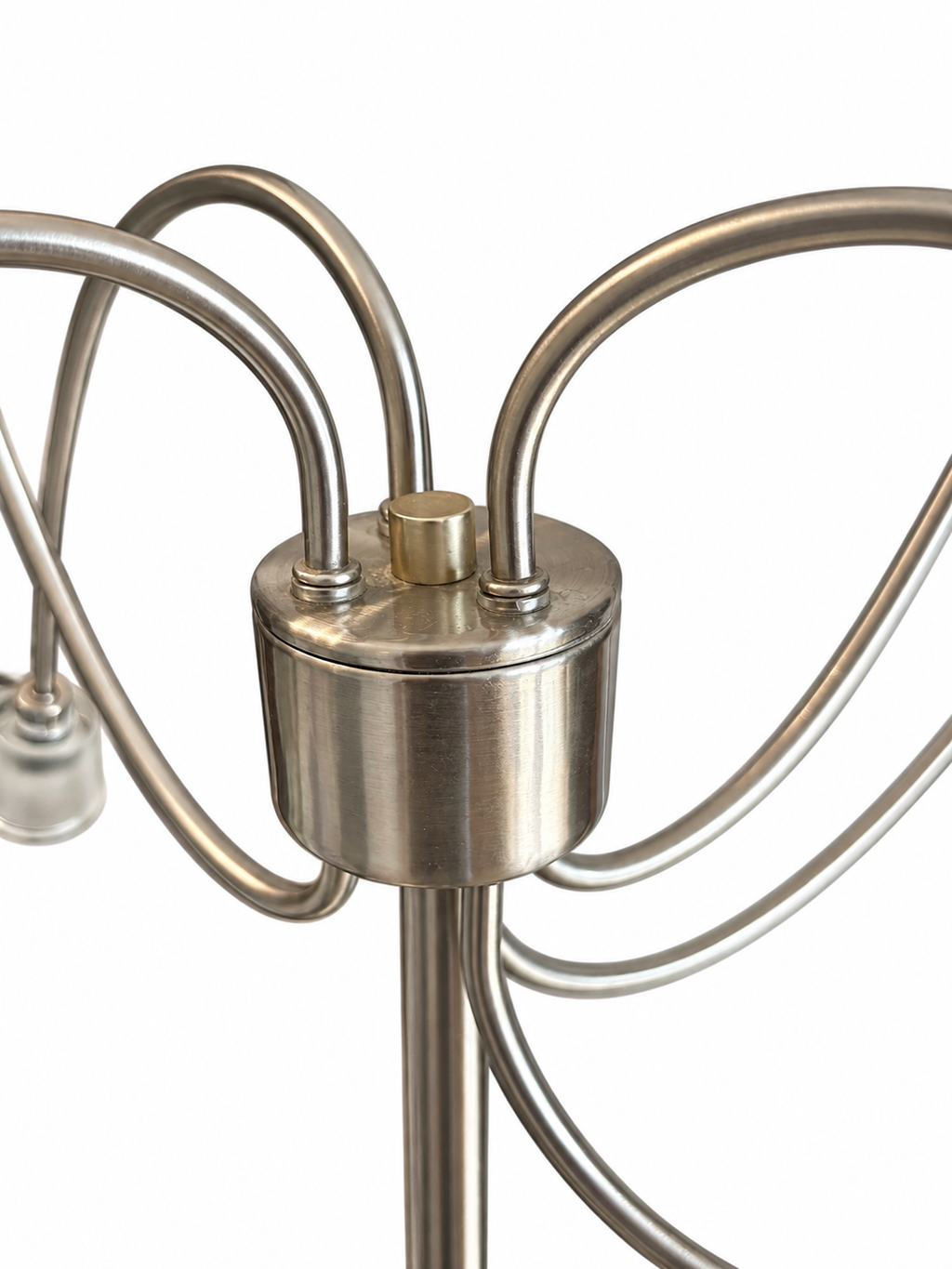 Modern Brushed Nickel 6-Light Flexible Arm Table Lamp