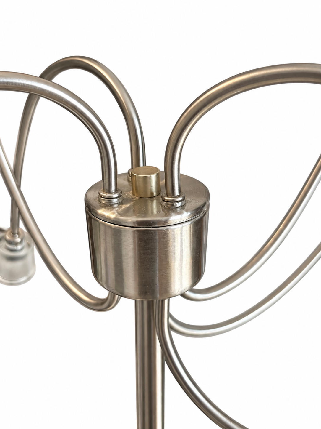 Modern Brushed Nickel 6-Light Flexible Arm Table Lamp