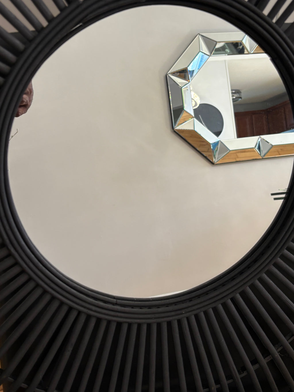 Black Sunburst Statement Wall Mirror
