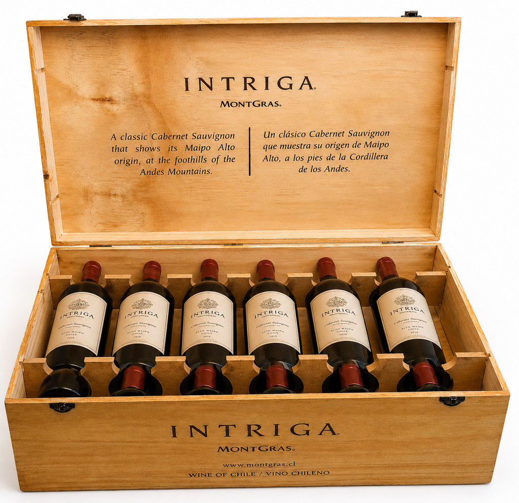 Intriga Wooden Wine Crate Storage Box