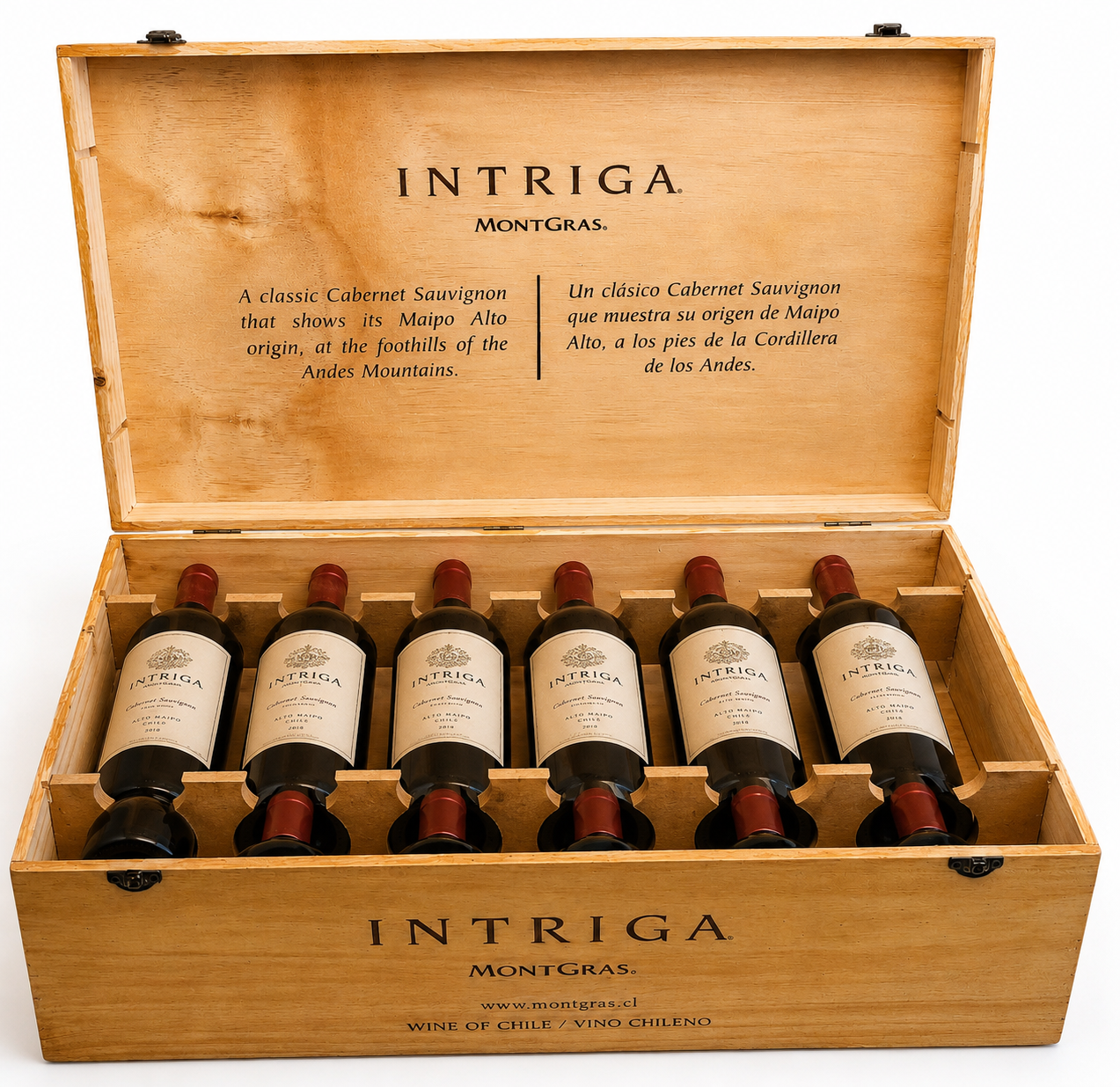 Intriga Wooden Wine Crate Storage Box
