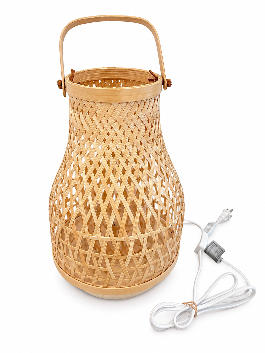 Handwoven Bamboo Lantern Table Lamp