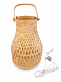 Handwoven Bamboo Lantern Table Lamp
