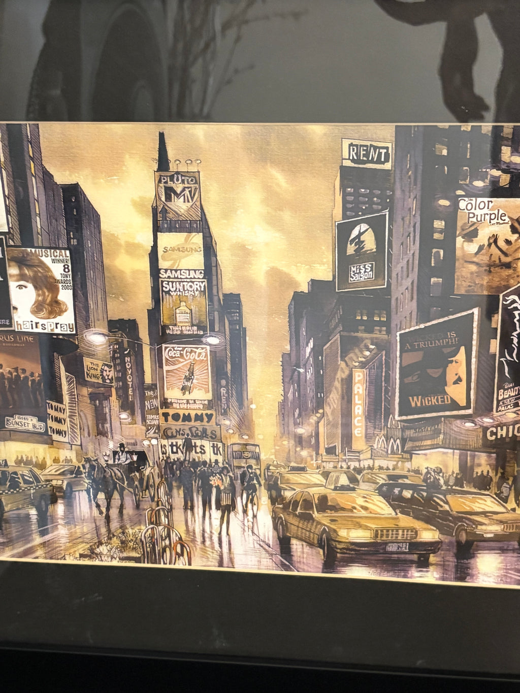 Framed New York Times Square & Broadway Cityscape Wall Art