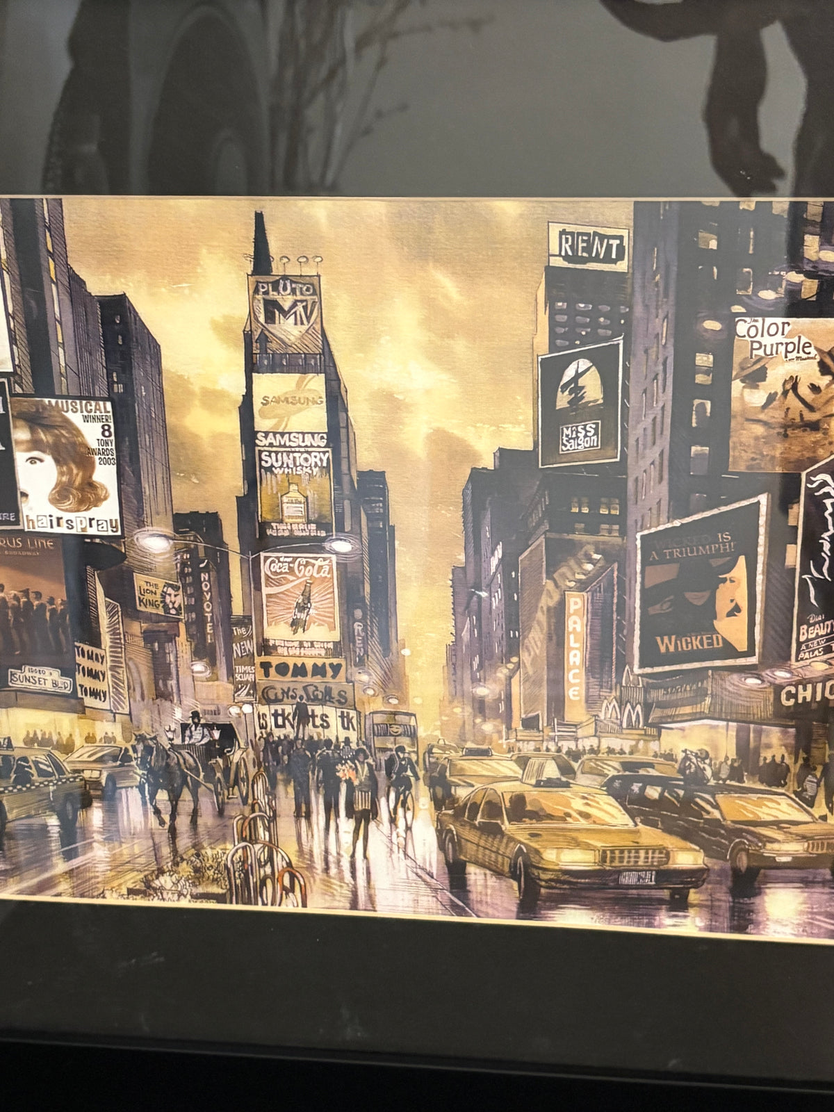 Framed New York Times Square & Broadway Cityscape Wall Art