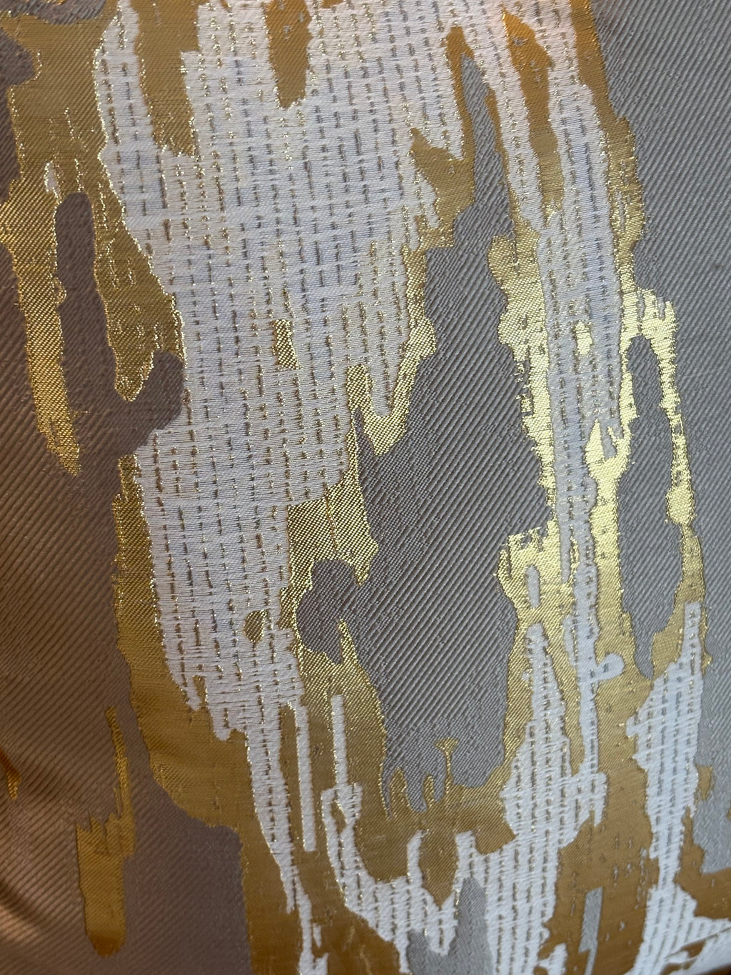 Set of 2 Luxury 24” x 24” Gold Abstract Decorative Throw Pillows