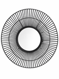 Black Sunburst Statement Wall Mirror