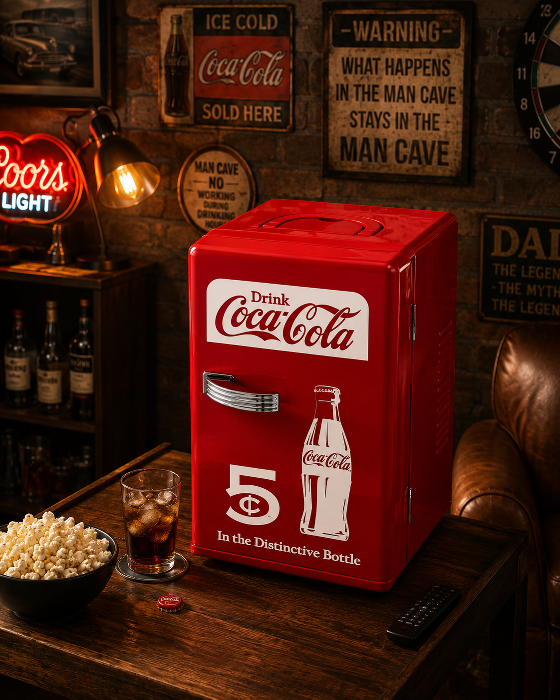 Retro Coca-Cola 5¢ Mini Fridge – Vintage Style Portable Cooler
