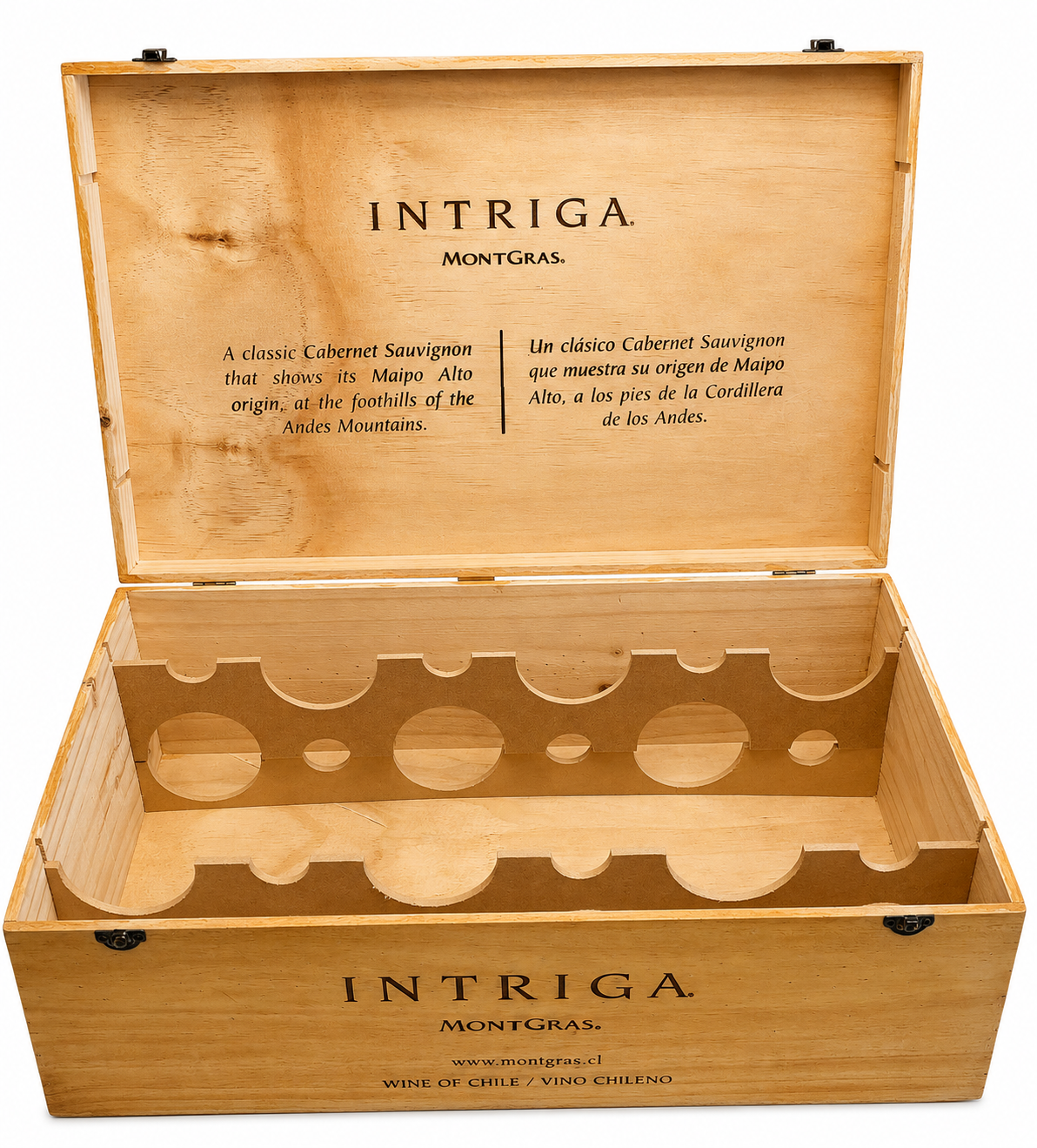 Intriga Wooden Wine Crate Storage Box