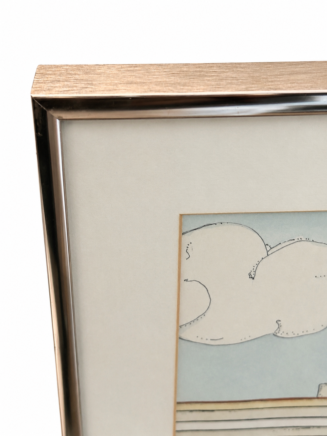 Vintage Signed Framed Art Print by Ritchie (1981)