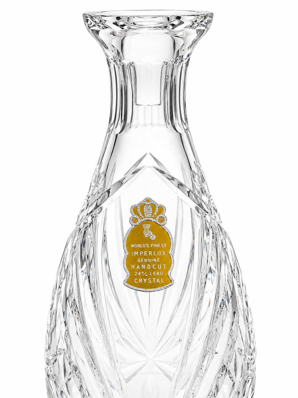 Imperlux Handcut Crystal Decanter & Wine Glass Set – 7 Piece Collection