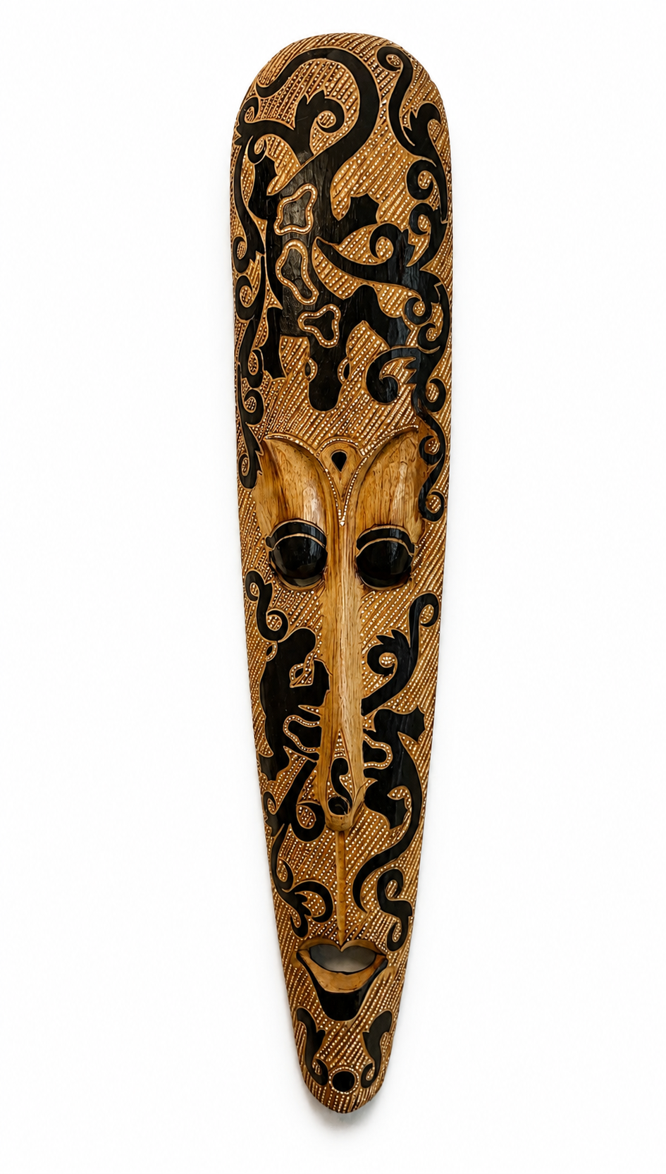 Hand-Carved Tribal Wall Mask – Wooden Statement Decor Piece