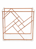 Modern Geometric Acrylic & Rose Gold Wine Rack