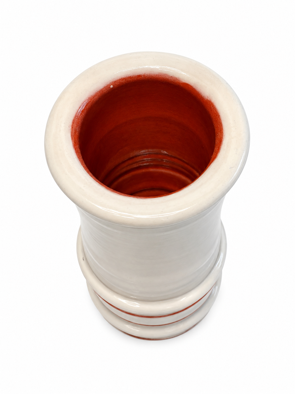 Handcrafted Rustic Ceramic Vase – Cream Glazed Pottery Accent Piece
