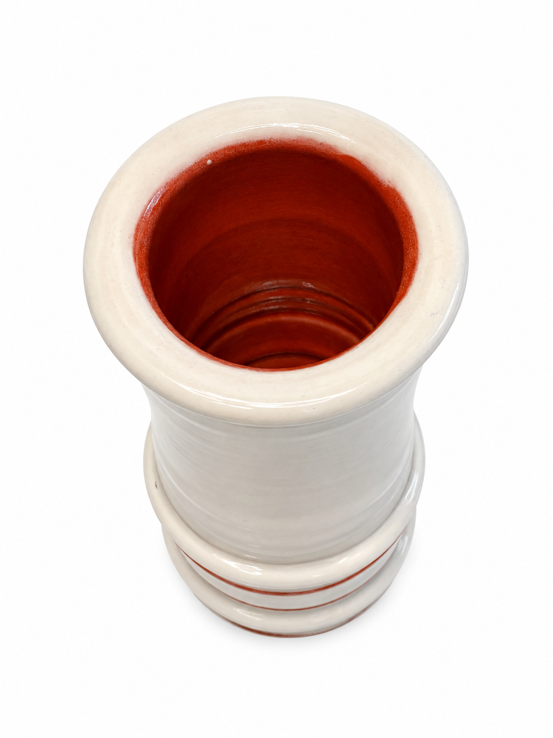 Handcrafted Rustic Ceramic Vase – Cream Glazed Pottery Accent Piece