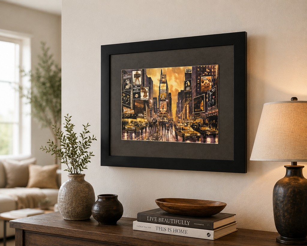 Framed New York Times Square & Broadway Cityscape Wall Art
