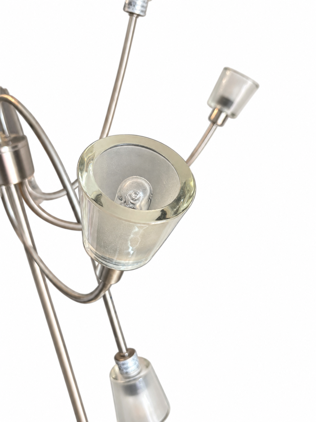 Modern Brushed Nickel 6-Light Flexible Arm Table Lamp