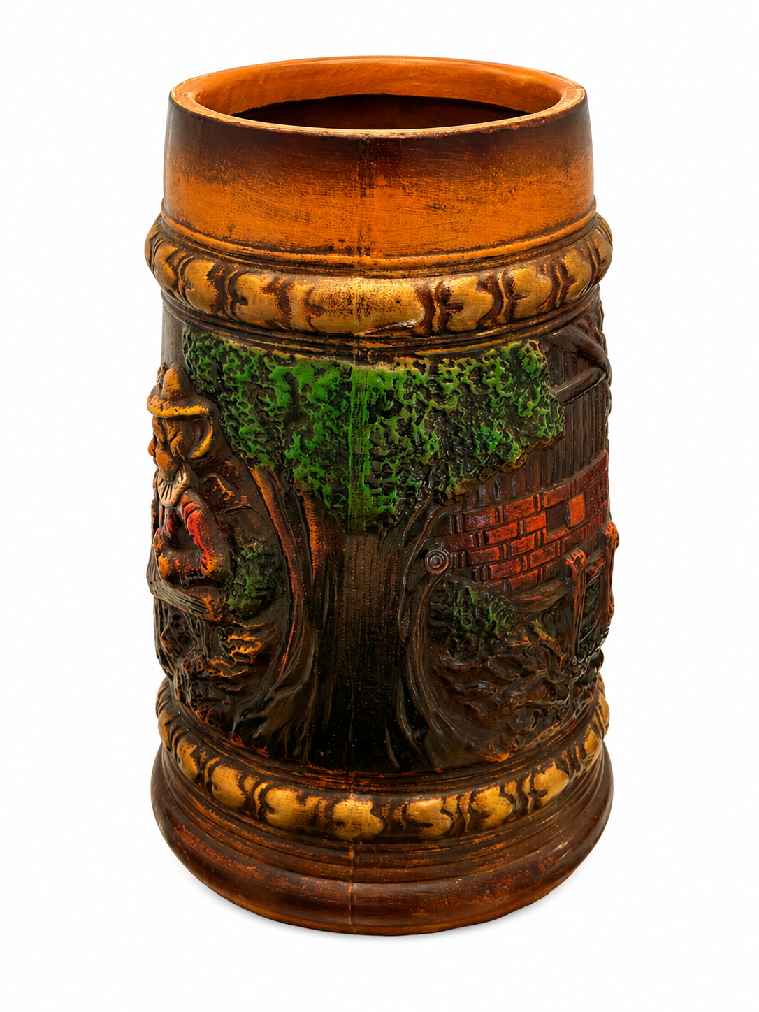 Vintage Rustic Relief Beer Stein Mug